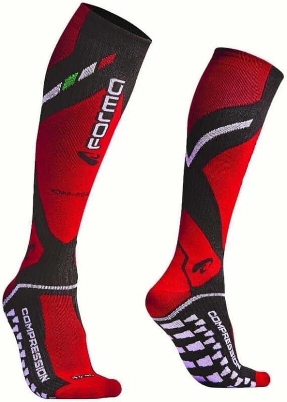 Podkolenky OFF ROAD COMPRESSION černo/červené
